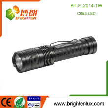 Factory Custom Made 1*AA Dry Battery Operated Aluminum Emergency Small Powerful USA Cree led Mini Torch with Belt Clip